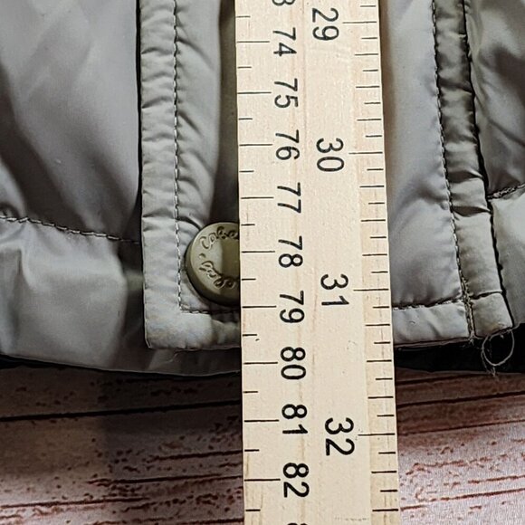 Cabelas XL Reg Reversible Premier Northern Goose Down Puffer Jacket Green & Beig - Picture 11 of 11